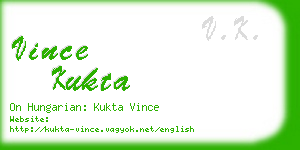 vince kukta business card
